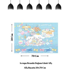 Cinnamoroll Cinnamon Temalı Doğum Günü Afişi Sleep