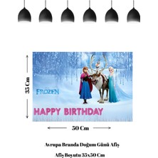 Frozen Temalı Doğum Günü Afişi