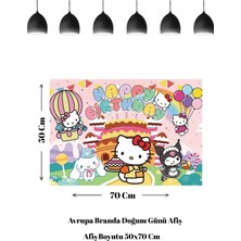 Hello Kitty Temalı Doğum Günü Afişi Friends