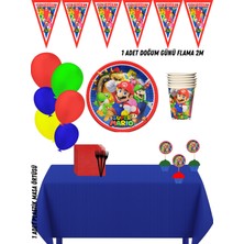 Süper Mario Kişilik Doğum Günü Parti Süsleri Seti