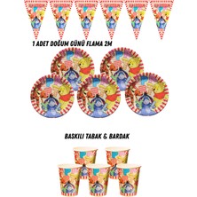 Winnie The Pooh 32 Kişilik Tabak , Bardak , Flama Bayrak Doğum Günü Set