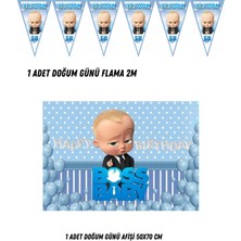 Patron Bebek The Boss Baby Karakter Tema Uyumlu Afiş Flama Set 50X70 cm