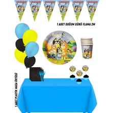 Bluey 40 Kişilik Doğum Günü Parti Süsleri Seti