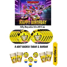 Transformers Bumblebee Temalı Doğum Günü Tabak , Bardak , Afiş Seti