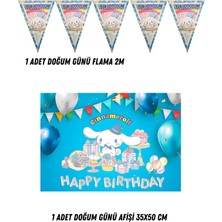 Cinnamoroll Cinnamon Karakter Tema Uyumlu Afiş Flama Set