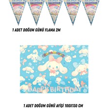 Cinnamoroll Cinnamon Karakter Tema Uyumlu Afiş Flama Set