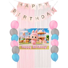 Labubu Doğum Günü Parti Malzemeleri Süsleri Mixxi Set Luna