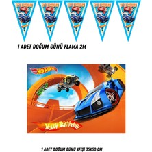 Hotwheels Ateşli Tekerler Karakter Tema Uyumlu Afiş Flama Set