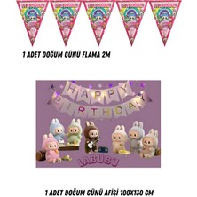 Labubu Karakter Tema Uyumlu Afiş Flama Set