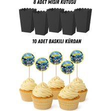 Batman Betmen Temalı Doğum Günü Mısır Kutusu Baskılı Kürdan Seti