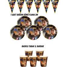 Harry Potter Hogwarts 40 Kişilik Tabak , Bardak , Flama Bayrak Doğum Günü Set