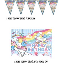 Cinnamoroll Cinnamon Karakter Tema Uyumlu Afiş Flama Set