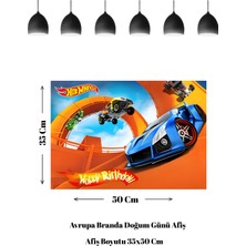 Hotwheels Ateşli Tekerler Temalı Doğum Günü Afişi