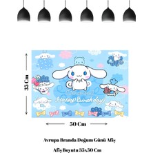 Cinnamoroll Cinnamon Temalı Doğum Günü Afişi Baby