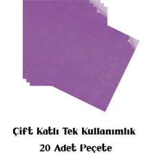 Mor Renkli Düz Doğum Günü Peçetesi