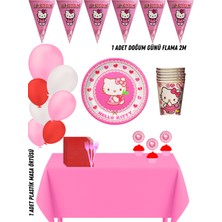 Hello Kitty 8 Kişilik Doğum Günü Parti Süsleri Seti