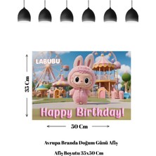 Labubu Temalı Doğum Günü Afişi Luna