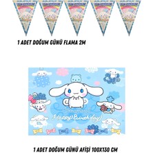 Cinnamoroll Cinnamon Karakter Tema Uyumlu Afiş Flama Set