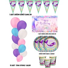 Deniz Kızı 24 Kişilik Doğum Günü Parti Malzemeleri Süsleri