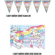 Cinnamoroll Cinnamon Karakter Tema Uyumlu Afiş Flama Set