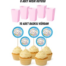 Cinnamoroll Cinnamoron Sanrio Temalı Doğum Günü Mısır Kutusu Baskılı Kürdan Seti