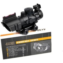 Eco Port Spıke 4X32 Kırmızı Işıklı  Dürbünü 4X32