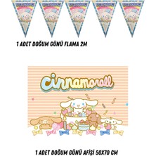 Cinnamoroll Cinnamon Karakter Tema Uyumlu Afiş Flama Set