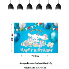Cinnamoroll Cinnamon Temalı Doğum Günü Afişi Party