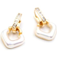 ModaSize Sedef Inci Küpe - Altın