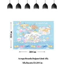 Cinnamoroll Cinnamon Temalı Doğum Günü Afişi Sleep