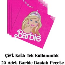 Barbie Karakter Baskılı Doğum Günü Peçetesi