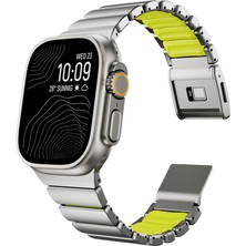 Apple Watch Ultra 49MM Uyumlu Redclick KRD-152 Titanyum Silikon Kordon