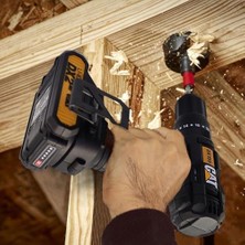 DX155.1SET 18 VOLT/2.0AH Li-Ion Çift Akülü Profesyonel Şarjlı Darbeli Matkap + DA01901 32 Parça Vidalama Uç Seti