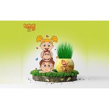 Kukuli Temalı Çim Adam 6'lı Set – Çocuklar Için Eğitici ve Eğlenceli Bitki Yetiştirme Kiti