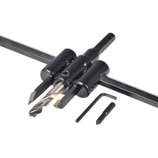 Ayarlanabilir Alçı Panç Delme Aparatı – 2 Bıçaklı Daire Testeresi – 30MM-200MM Delik Açma – Matkap Ucu ve Anahtar Dahil