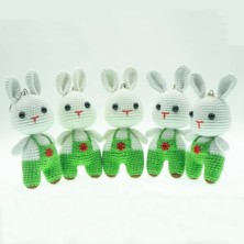 Renovon, Amigurumi Tavşan Anahtarlık,birinci Sınıf Pamuk Ipten Tığ El Işçiliği ile Yapılmış,sevimli,sağlıklı, Peluş,elyaf Dolgu,yaratıcı,şık,sağlıklı Sevimli Figürler Çanta ve Vb Için Süs