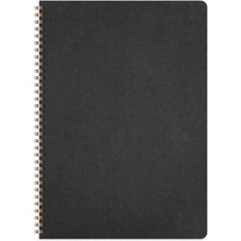 A4 Siyah Karton Kapak 70 Yaprak 110 Gram Düz Çizgisiz Not Defteri