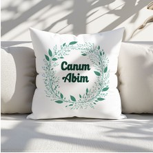 Qoeuyl Boutique Canım Abim Baskılı Abi Erkek Kardeş Hediyelik Elyaf Dolgulu Dekoratif Yastık