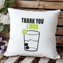 Qoeuyl Boutique Thank You Linus Baskılı How I Met Your Mother Hediyelik Elyaf Dolgulu Dekoratif Yastık