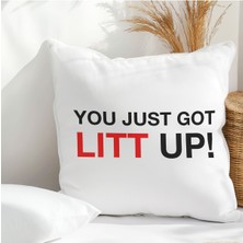 Qoeuyl Boutique You Just Got Litt Up Baskılı Suits Hediyelik Elyaf Dolgulu Dekoratif Yastık