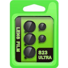 Eco Port Samsung Galaxy S23 Ultra Raze Metal Kamera Lens - Siyah