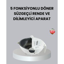 Zero Land Nrzsnt Döner Meizmalı 5’i 1 Arada Süzgeçli Rende Sebze Meyve Doğrama Cihazı