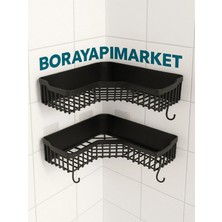 Banyo Mutfak Köşe Rafı Kendinden Yapışkanlı Organizer Duş Köşe Rafı