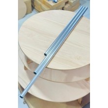 Oklava Paslanmaz Çelik Metal Pratik 75 cm Hamur Yufka Açıcı Merdane Oklava