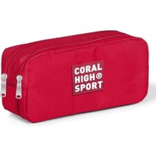 Sport Kırmızı Kalem Çantası - Iki Gözlü