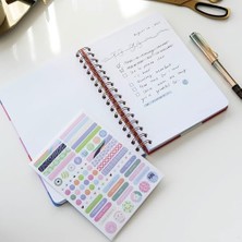 A5 Spiralli Sert Kapak Lastikli Noktalı Not Defteri Kiraz