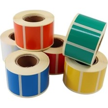 Hazır Al Hızlı Al Kuşe Sarı Renk Baskılı Etiket 50MM x 30MM Ölçülerinde 1000 Adet 40MM Çapında Kendinden Yapışkanlı Rulo Etiket (Sarı)