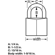 141TLF Kaplamalı Alüminyum Asma Kilit Anahtarlı, 2'li Paket Anahtarlı