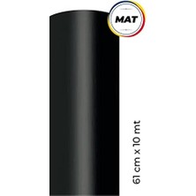 Mat Siyah Yapışkanlı Kaplama Folyosu 61 cm x 10 mt