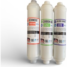 Nsf Onaylı 3’lü Su Arıtma Filtresi Seti  | Tüm Kapalı Kasa Cihazlarla Uyumlu